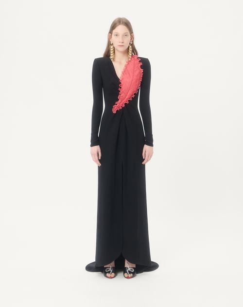 Valentino - Embroidered Cady Couture Gown - Black/fuchsia - Woman - Gowns